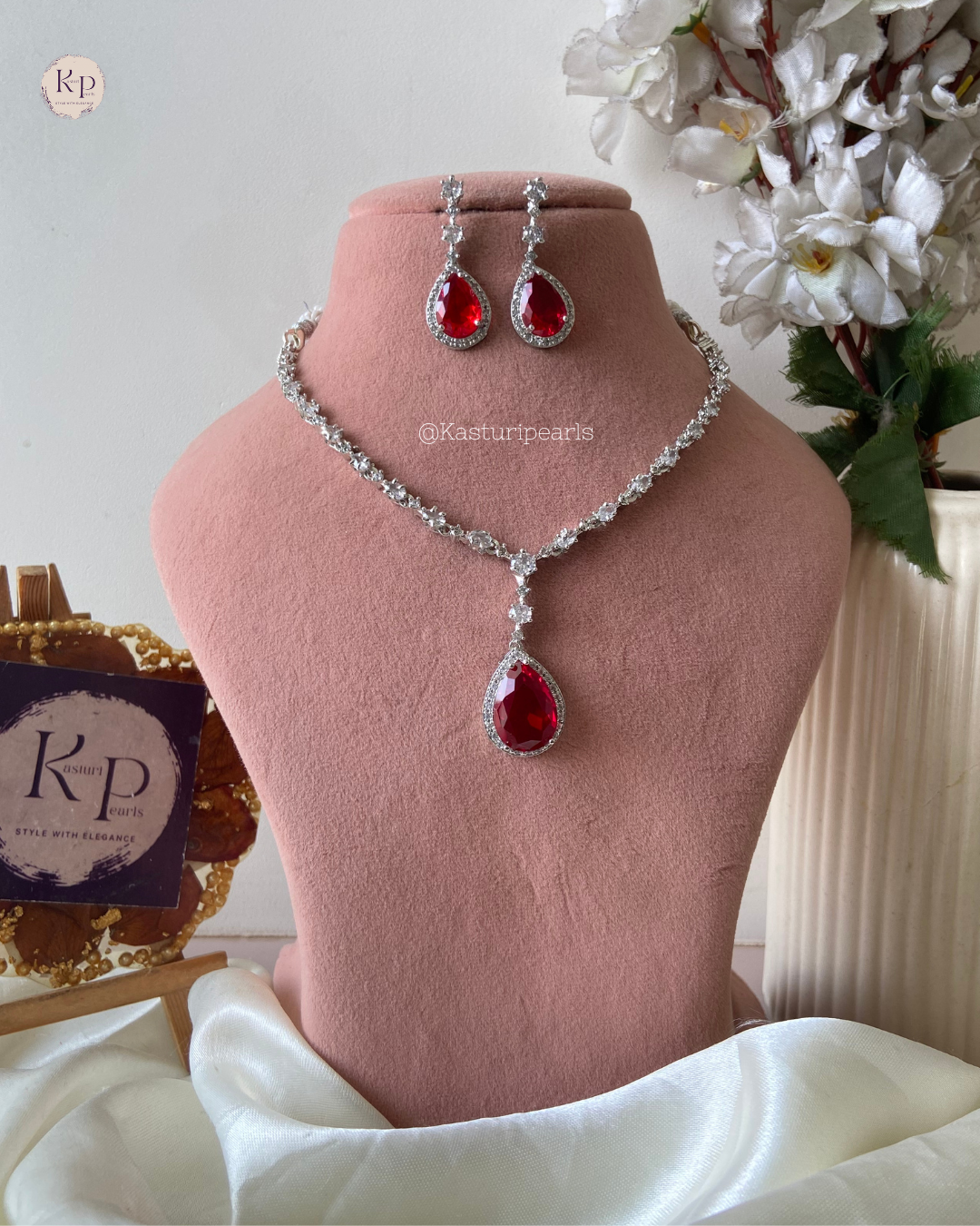 Deepansha Ruby Ad necklace set