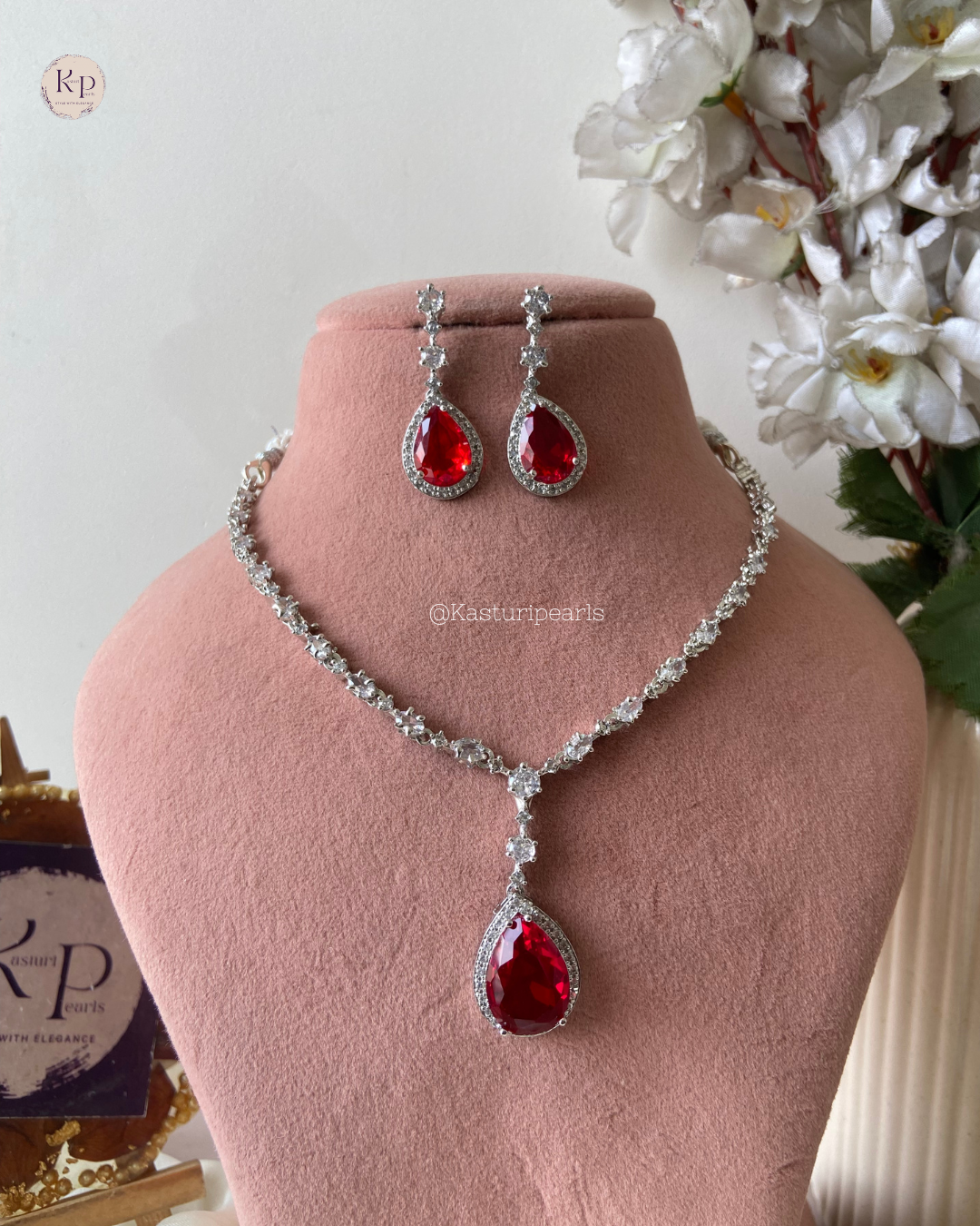 Deepansha Ruby Ad necklace set