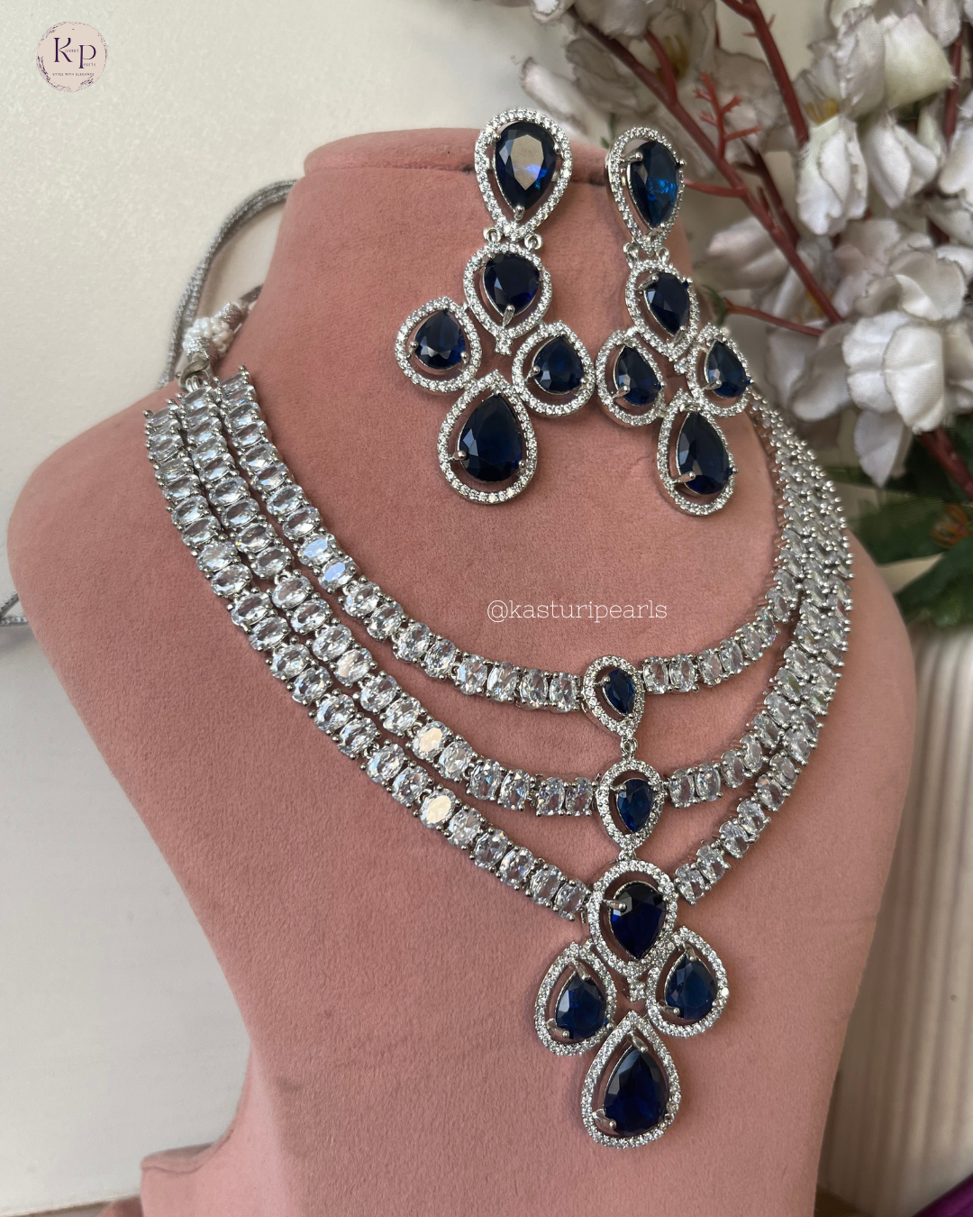 Dhira American Diamond Necklace set