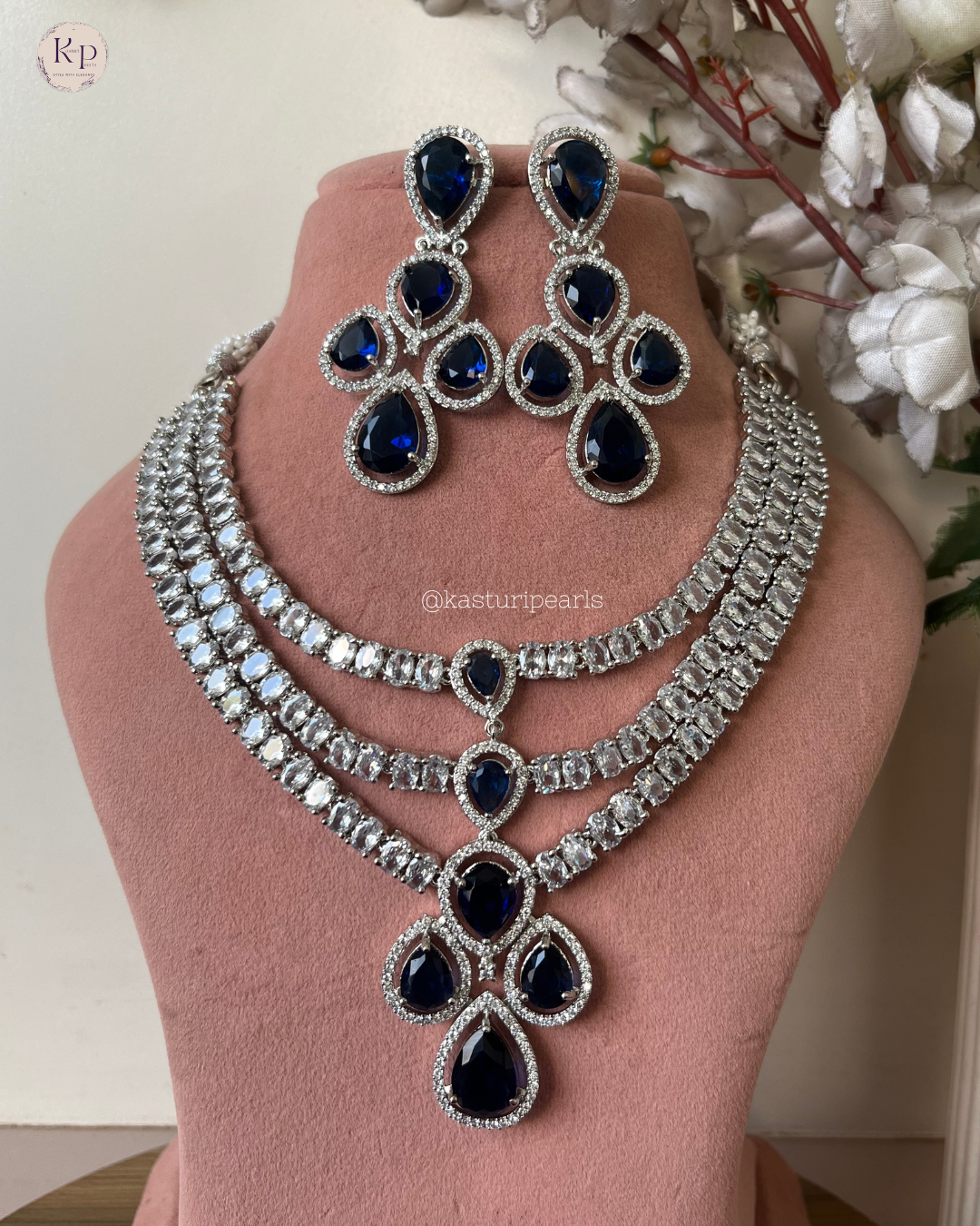 Dhira American Diamond Necklace set