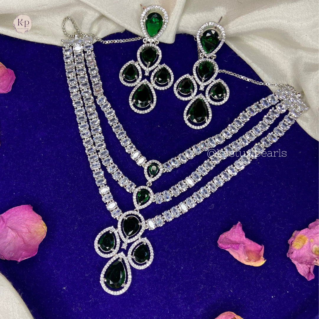 Dhira American Diamond Necklace set