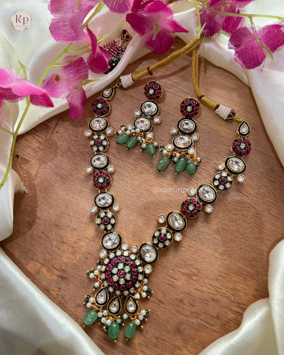 Dhrumi Polki Kundan Necklace set