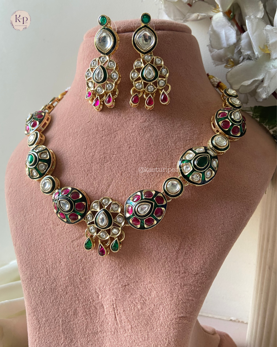 Garima Polki Kundan Necklace set