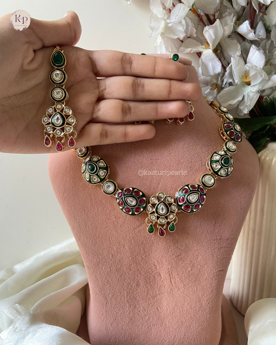 Garima Polki Kundan Necklace set