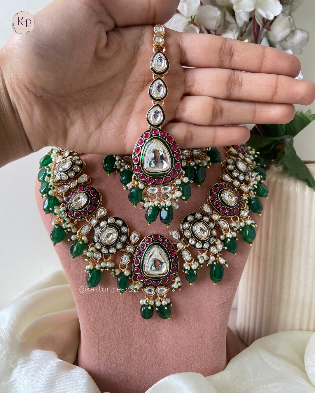 Geet Multi Polki Kundan Necklace set