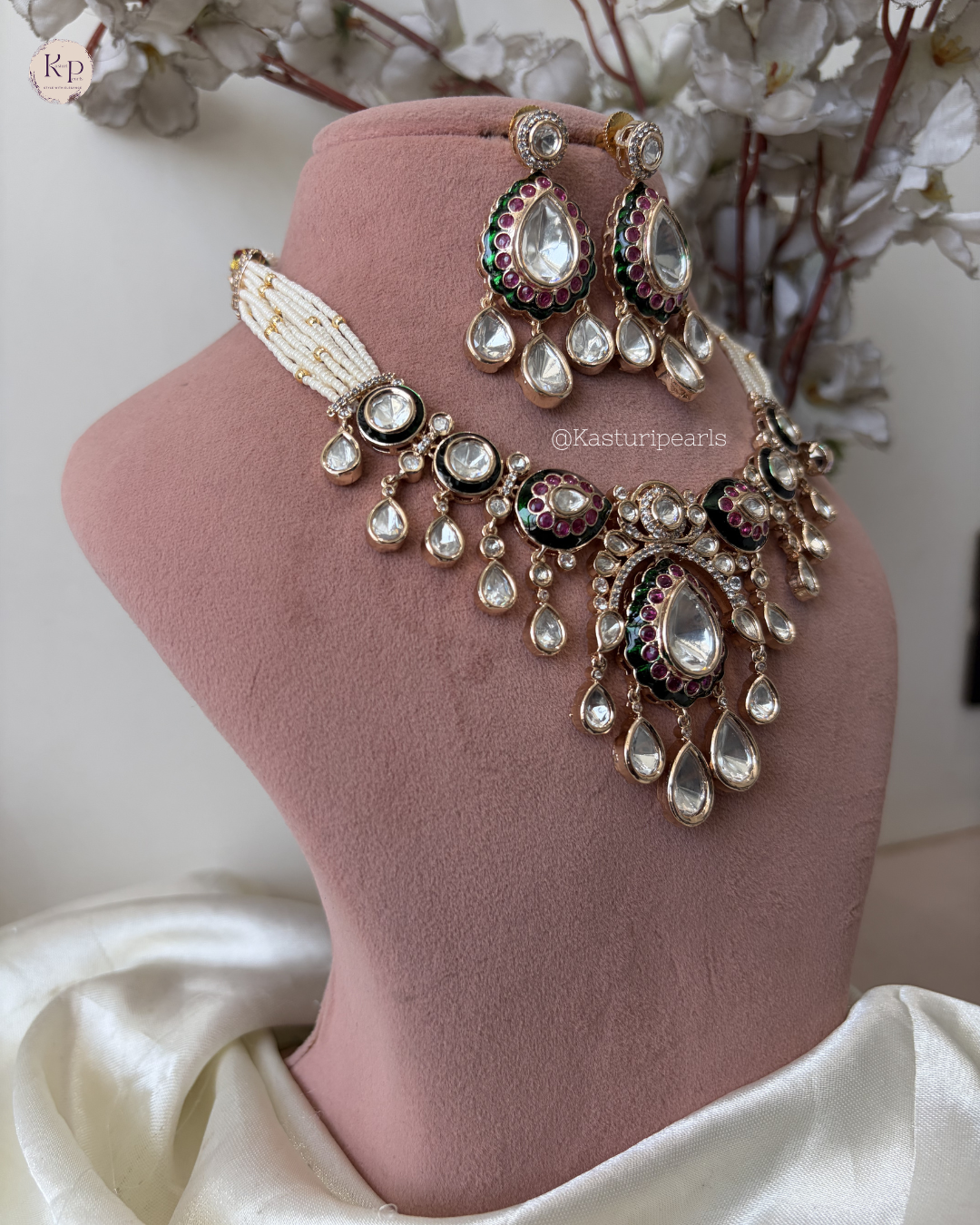 Gopi Moisannite Polki Neckset