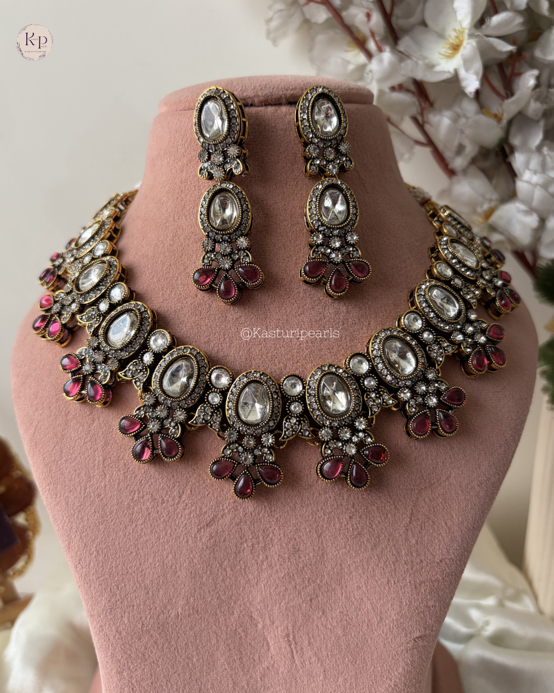 Hania Mehendi Polish Kundan Neckset
