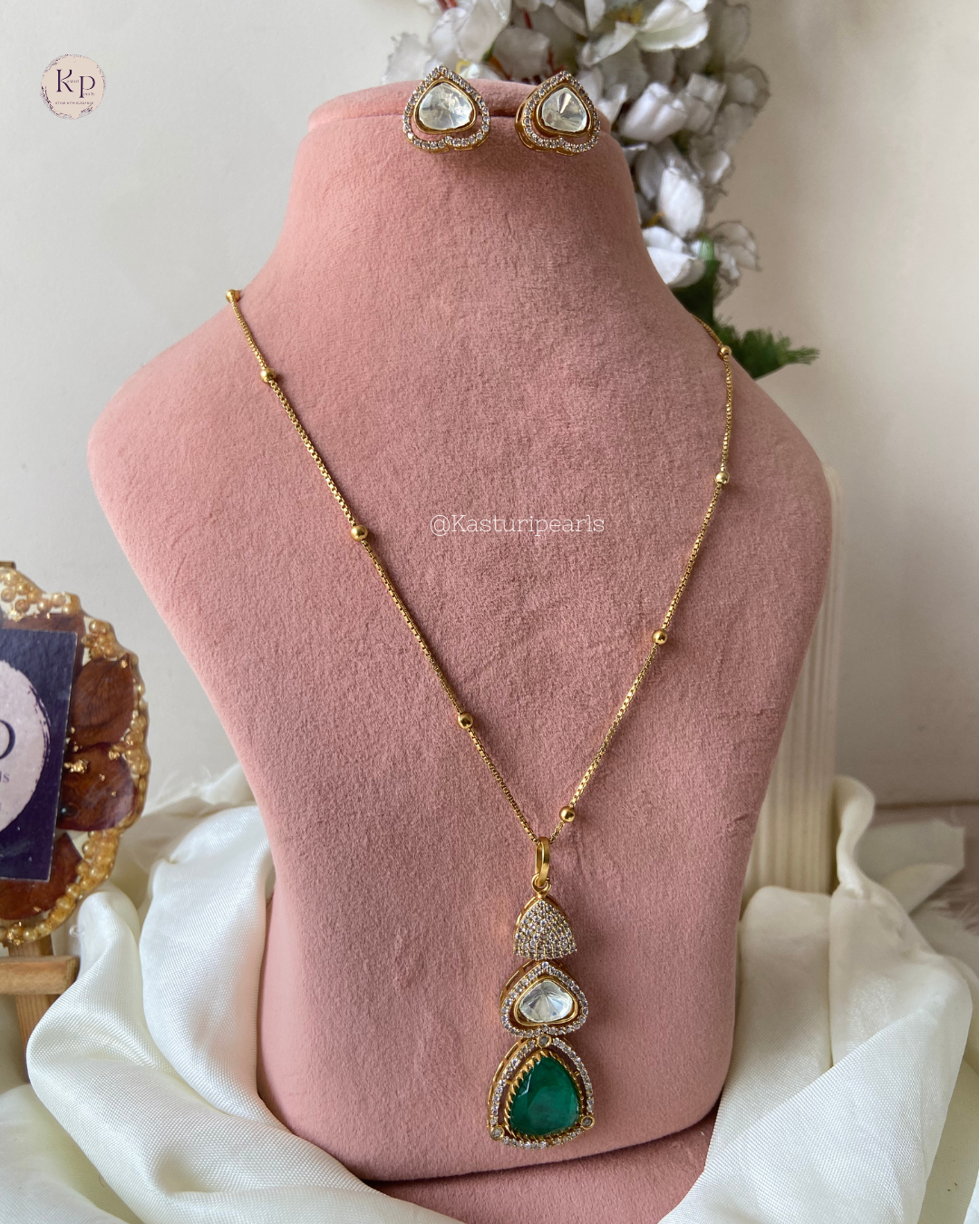 Hiral Polki Kundan chain Necklace