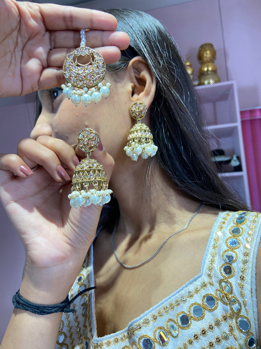 Sanchi Reverse Poli Kundan Jumka