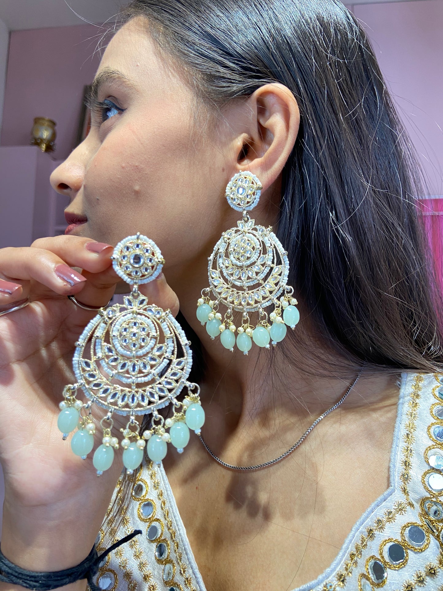 Kreena kundan chandbali