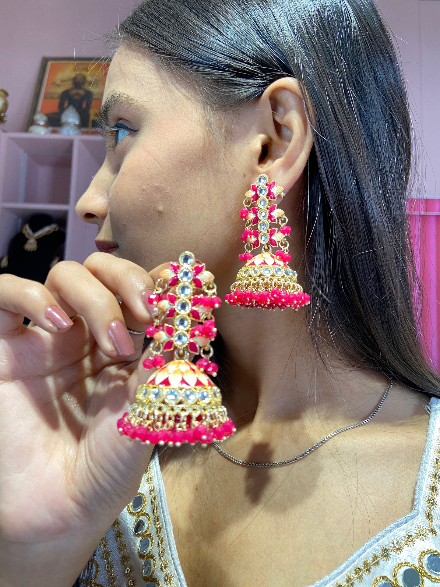 Sahiba Kundan Earrings