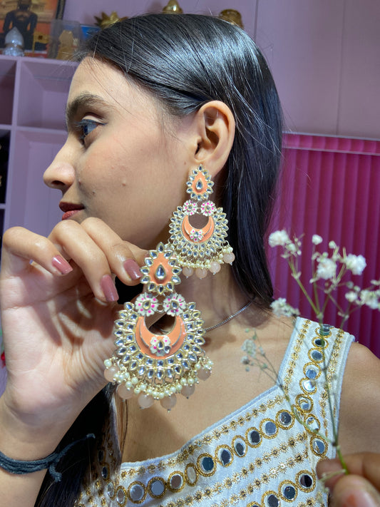 Nitya Reverse Polki Kundan Earrings