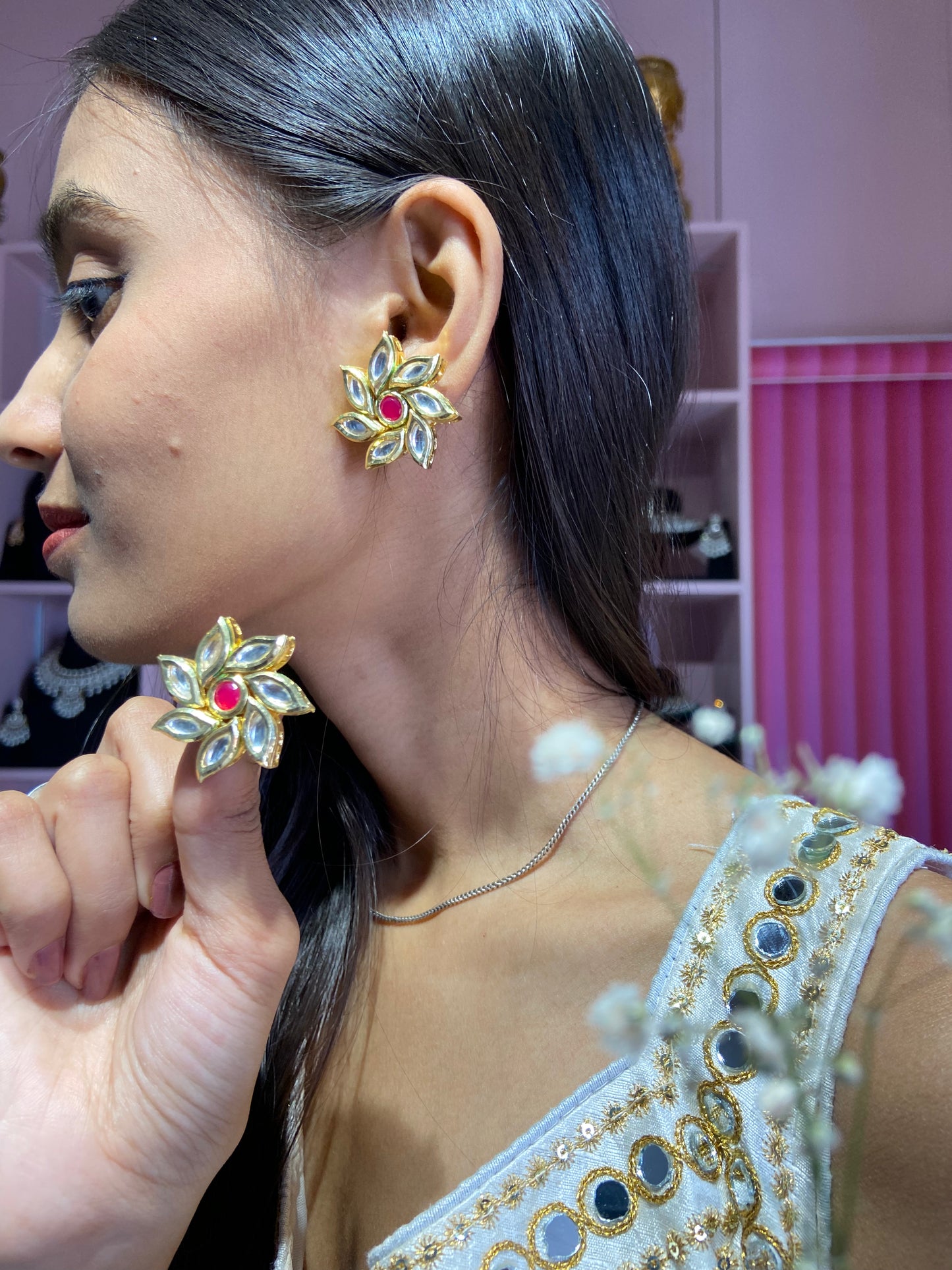 Shivanya Kundan Earrings