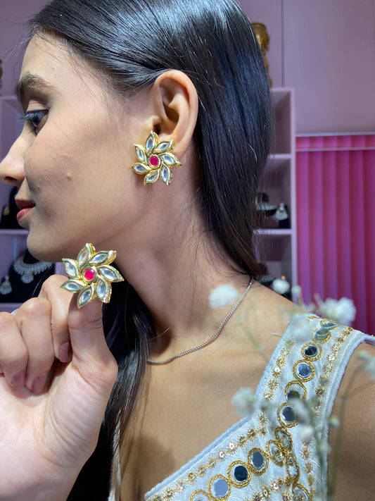 Shivanya Kundan Earrings