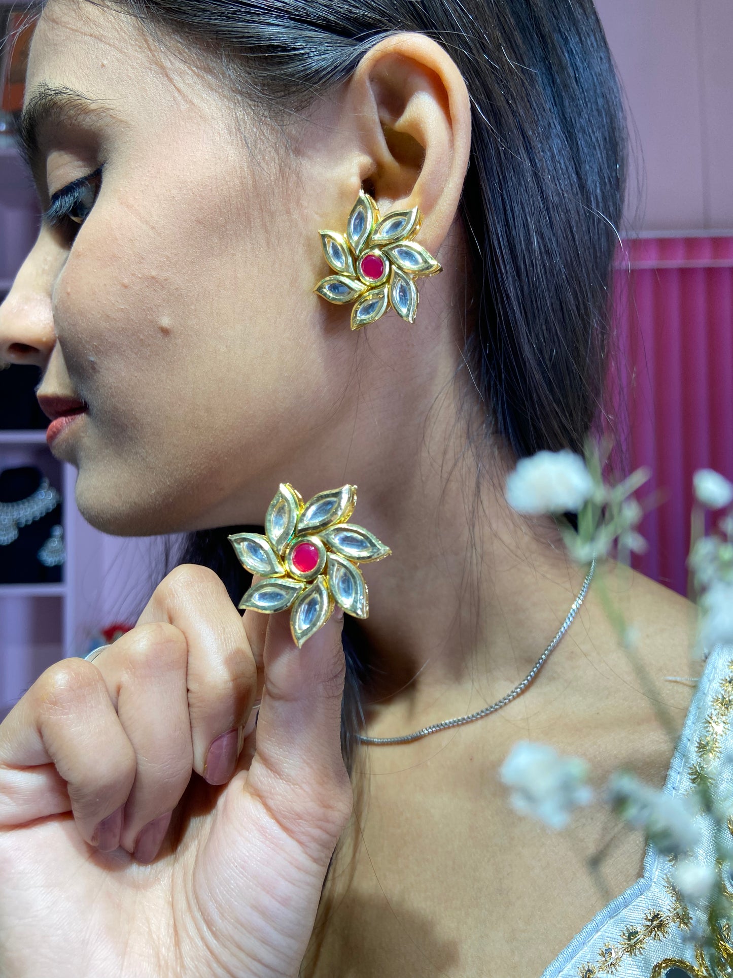 Shivanya Kundan Earrings