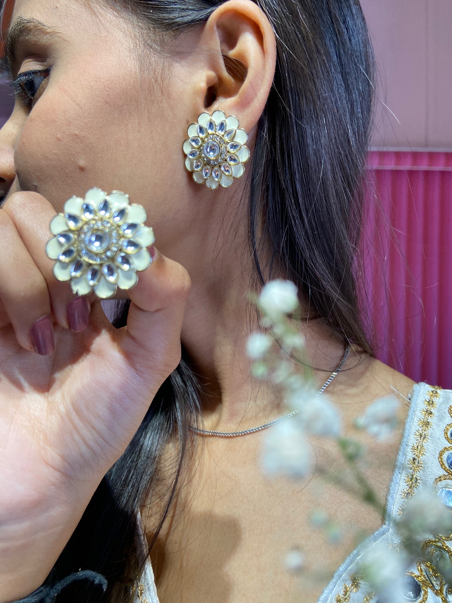 Lavanya Kundan earrings