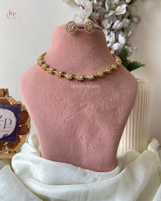 Jhanvi gold polish Ad Necklace sets