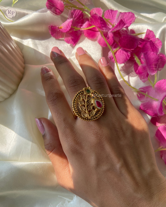 Jhanvi Antique Copper Ring