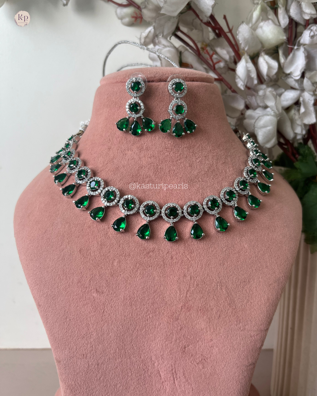 Jigyasa Green AD Neckset