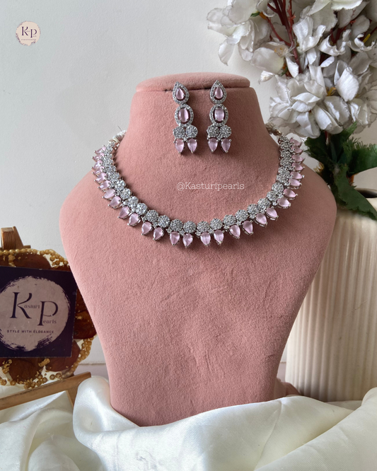 Drashti Pink Ad Neckset