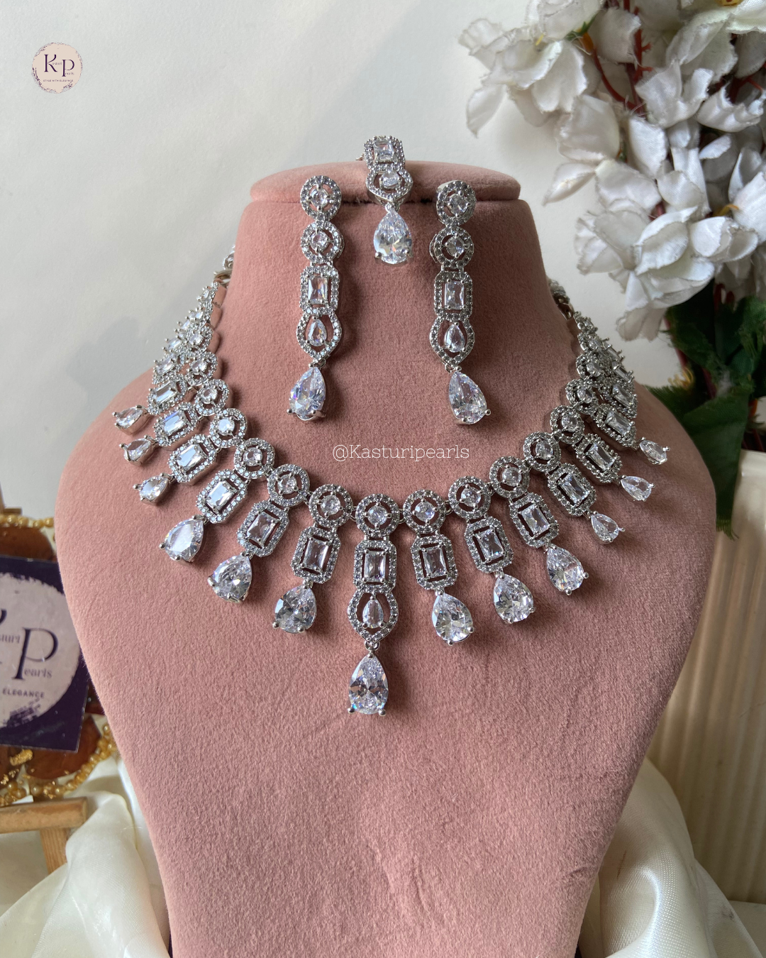 Kartika Ivory AD Necklace set