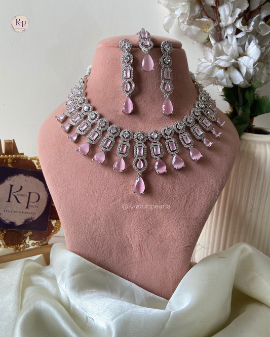 Kartika Pink AD Necklace set