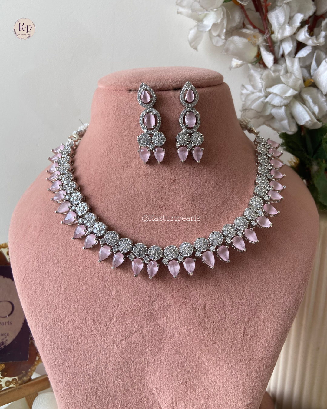 Drashti Pink Ad Neckset