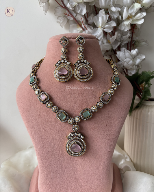 Kripa Multi Mehendi Polish Kundan Neckset