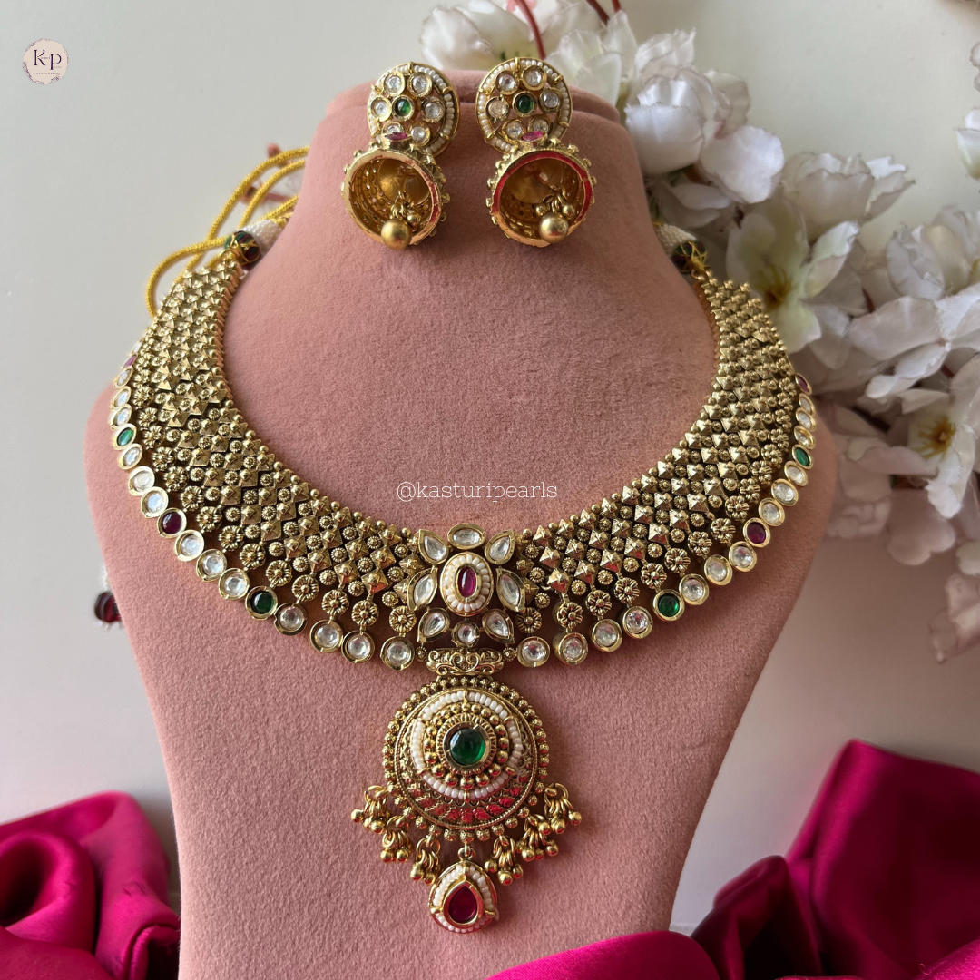 Krishika Antique Copper Neckset