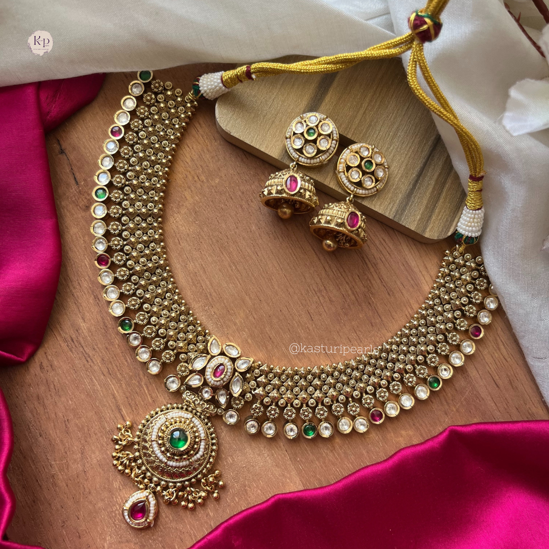 Krishika Antique Copper Neckset