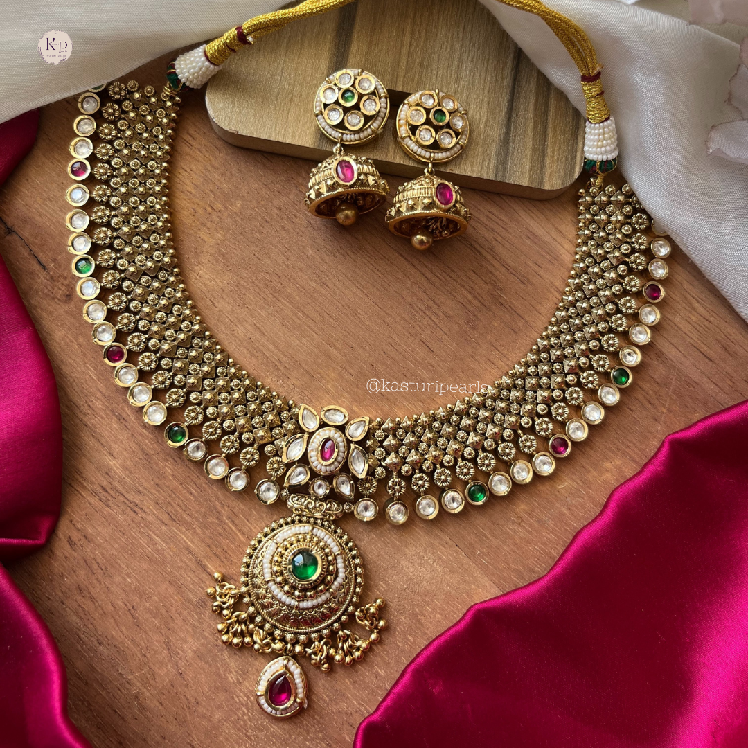 Krishika Antique Copper Neckset