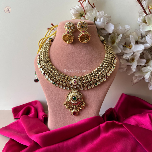 Krishika Antique Copper Neckset