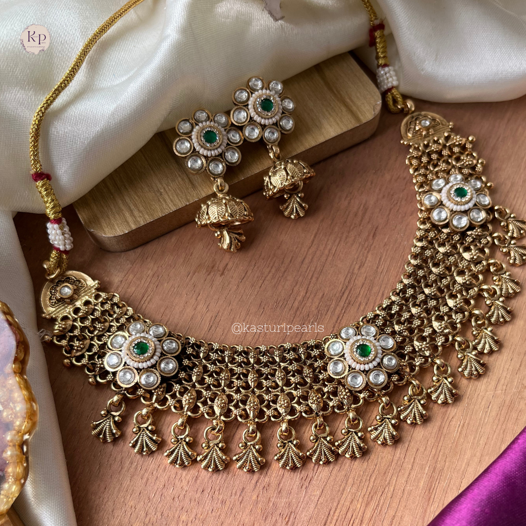 Krita Antique brass Copper Necklace set