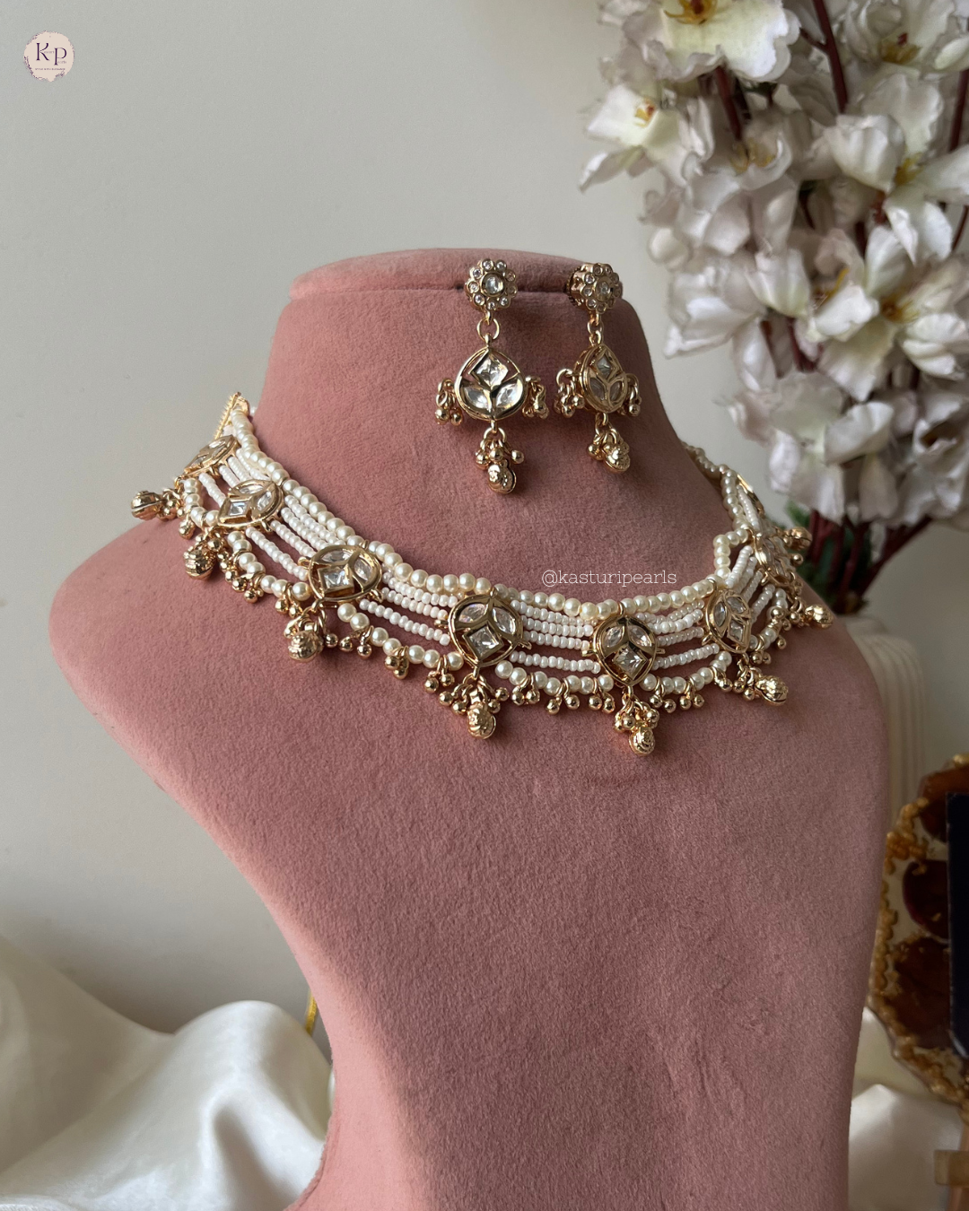 Hania Moisanite pearl Neckset