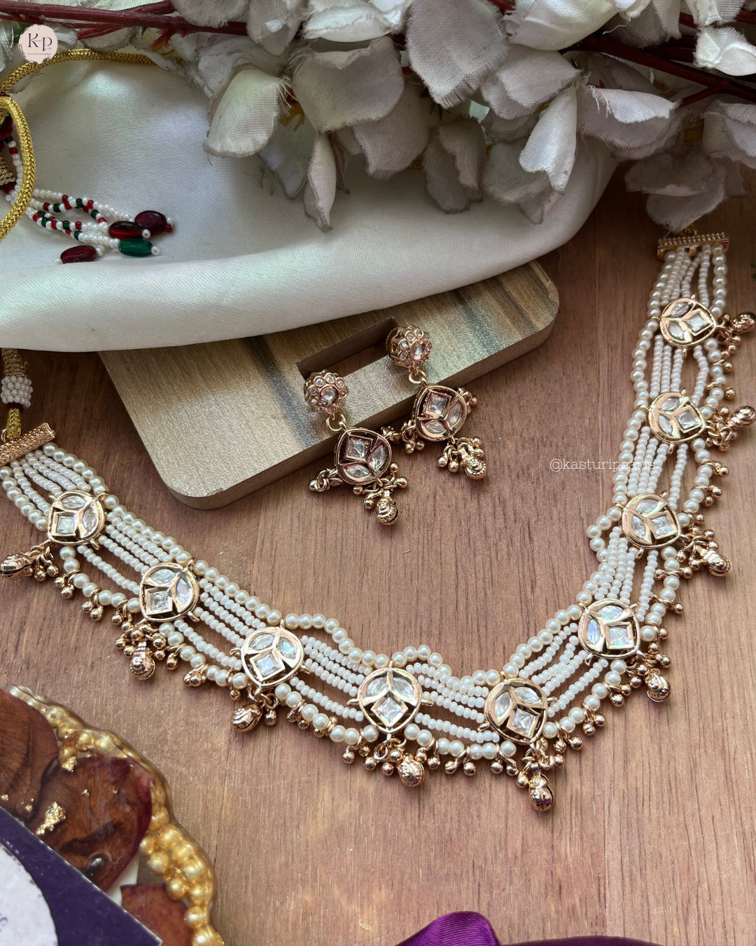 Hania Moisanite pearl Neckset