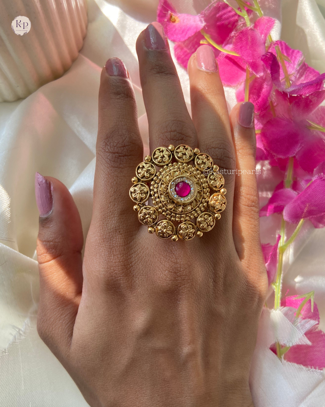 Kumti Antique Copper Ring