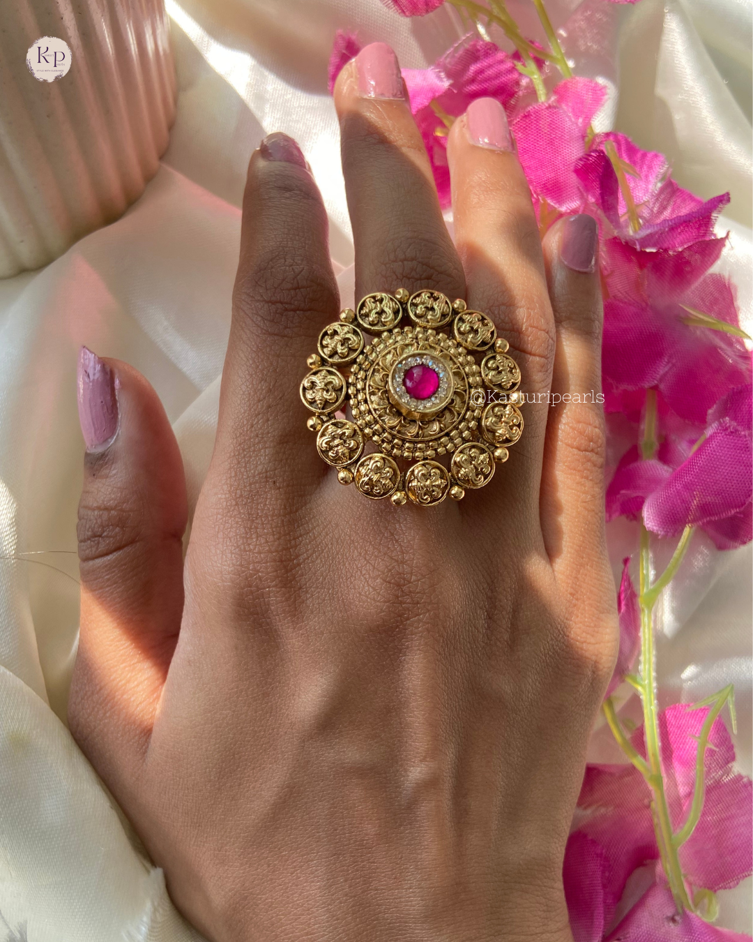 Kumti Antique Copper Ring