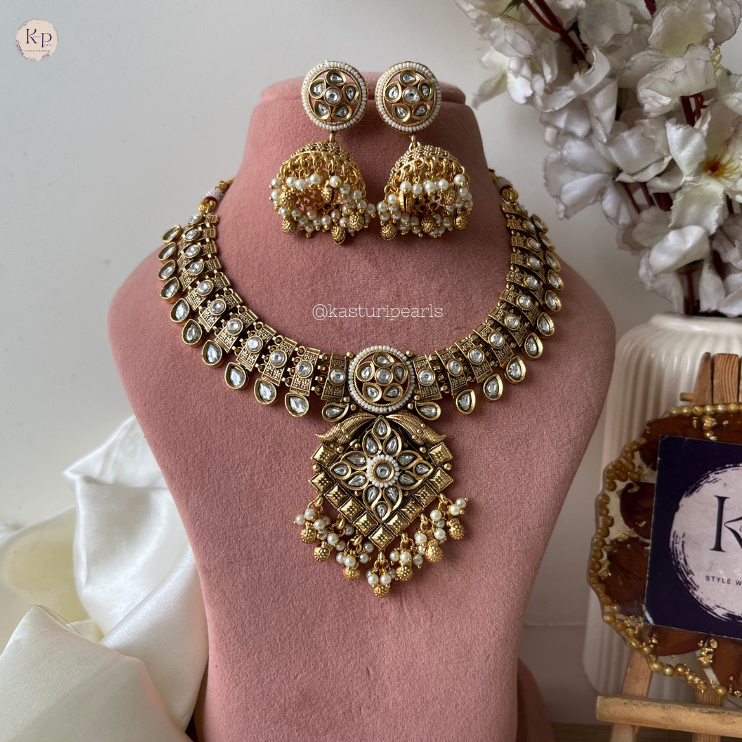 Madhu Antique Copper Rajwada Neckset