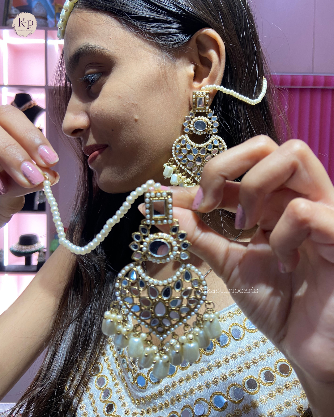Madhuri Mirror Earrings