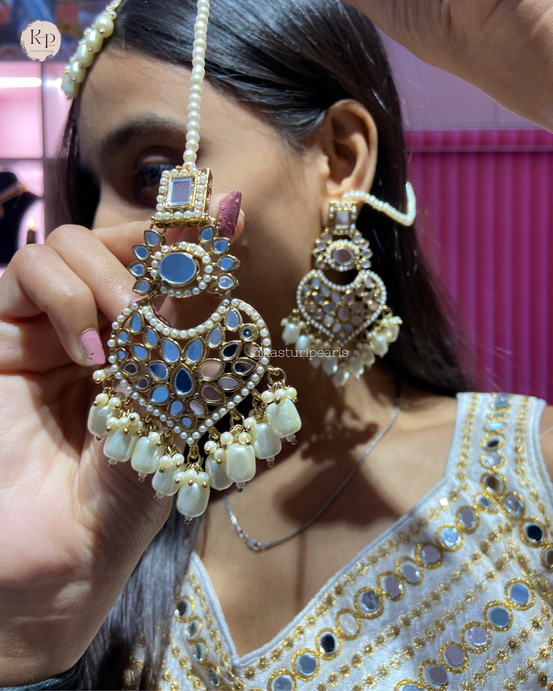 Madhuri Mirror Earrings