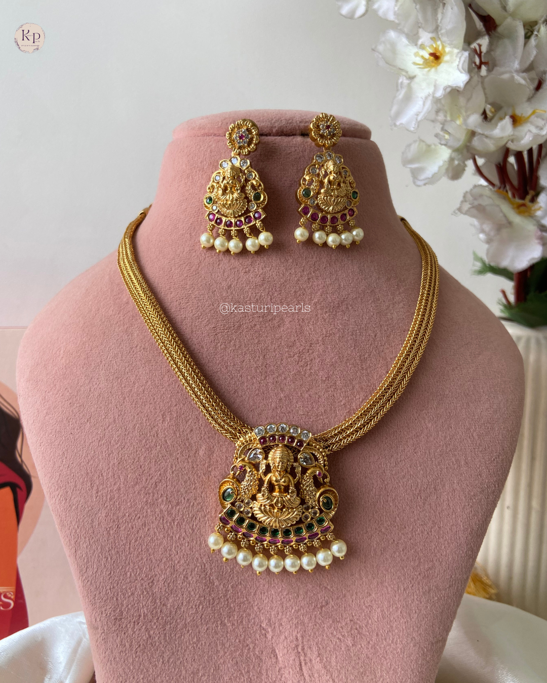 Malini Temple Jewellery Necklace set
