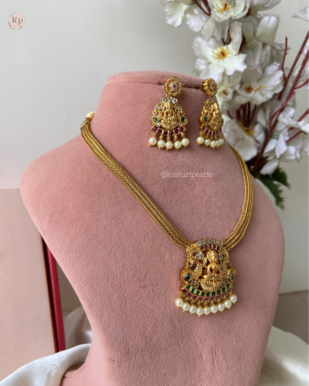 Malini Temple Jewellery Necklace set