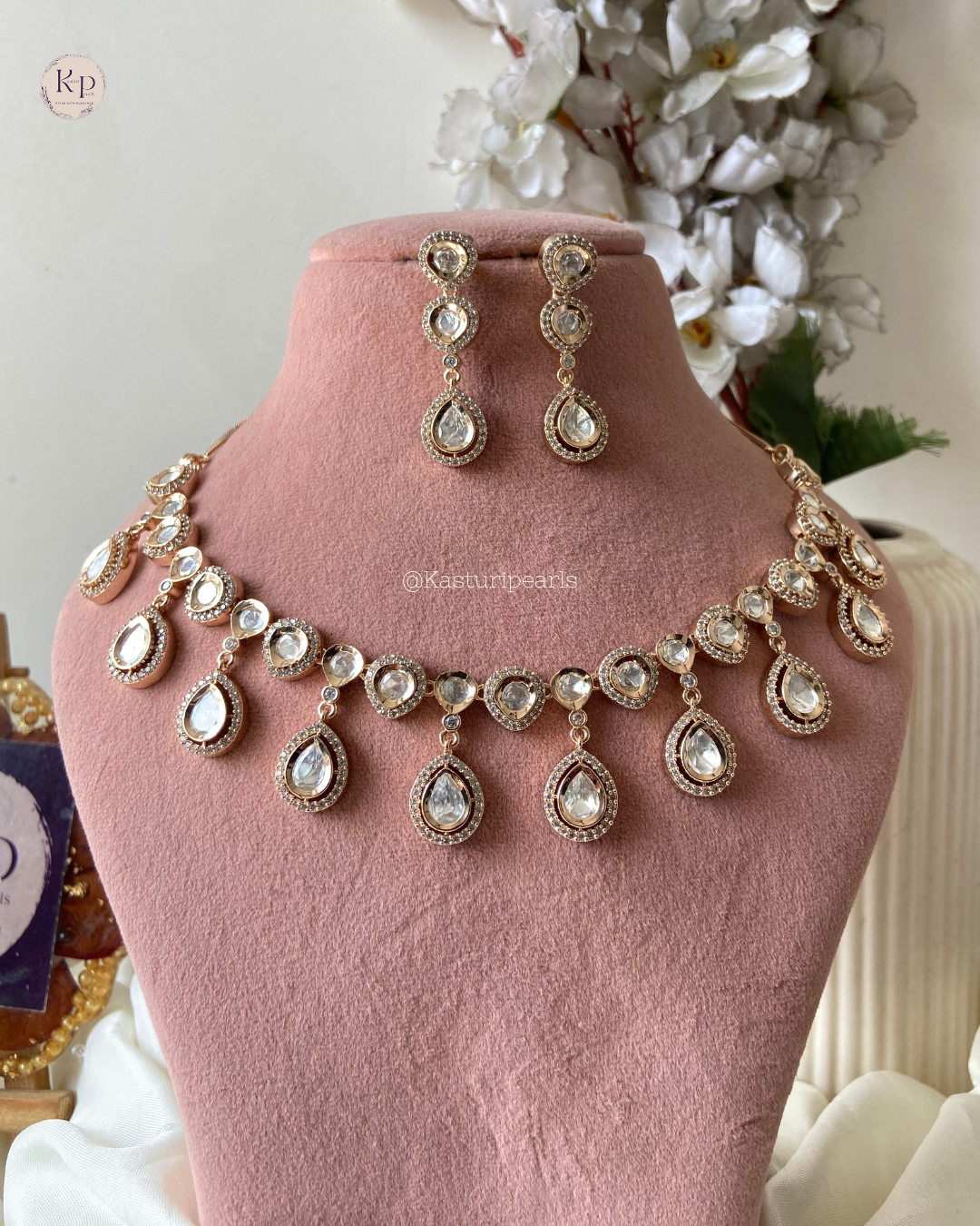 Maniya Mehndi polish AD Necklace sets