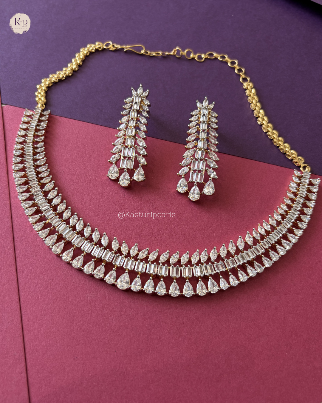 Medha Gold polish Necklace set