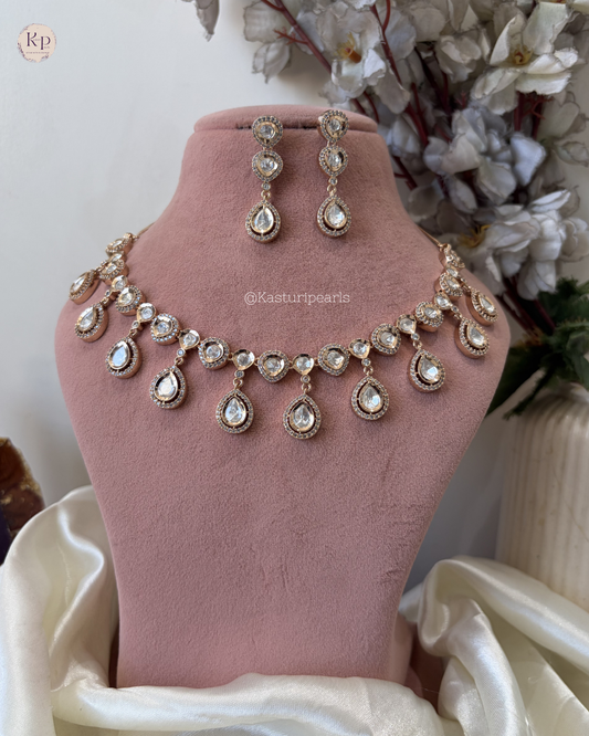 Meher Moisannite Kundan Necklace set