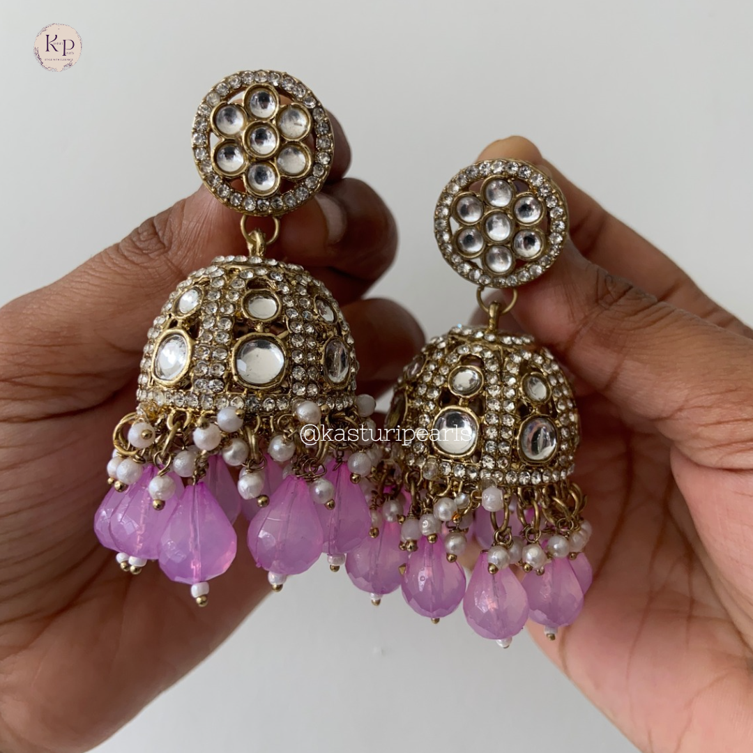 Minie Polki kundan Jhumki