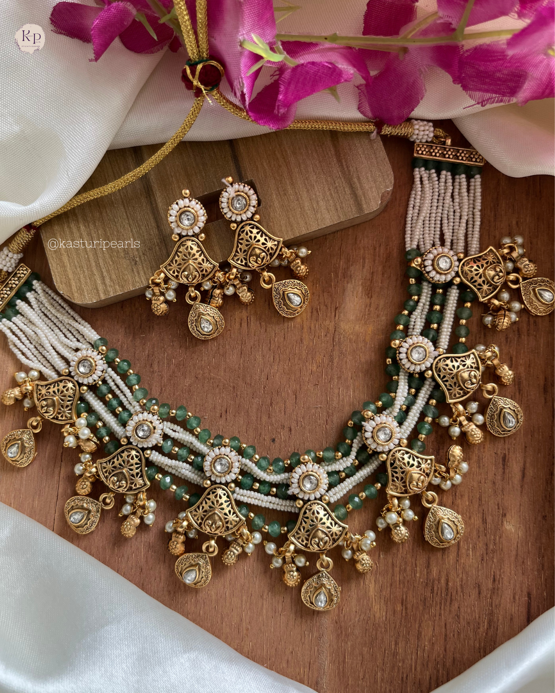 Mohini Antique Copper Necklace Set