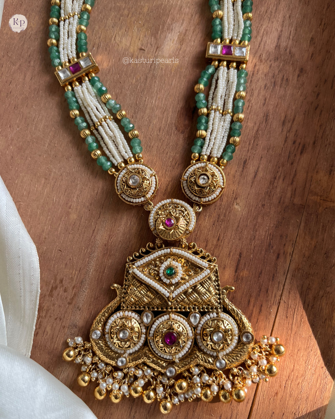 Mukta Antique Gold Long Neckset