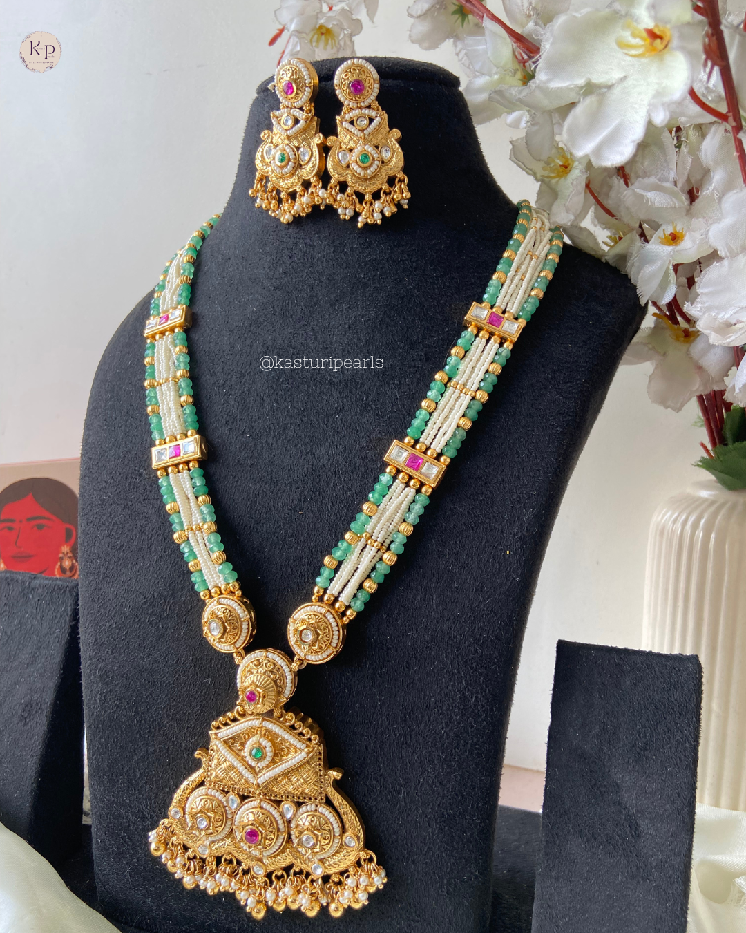 Mukta Antique Gold Long Neckset