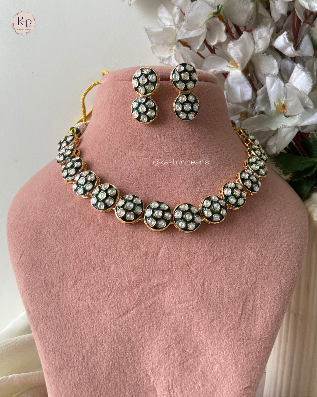 Naina Ivory Polki Kundan Necklace set